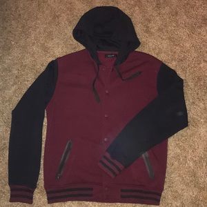 Snap up varsity sweater